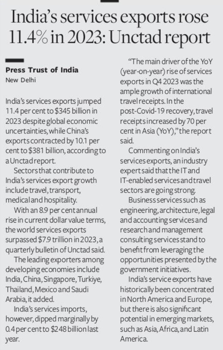 India’s service exports show a remarkable 11.4% growth to $345 billion, outpacing global uncertainties.