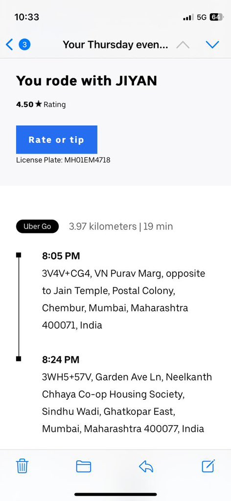 RISH_Bravo's tweet photo. Hey @Uber_India @Uber_Support
My friend forgot his wallet with important IDs (Aadhar card, Credit card, PAN, etc.) in an @Uber yesterday! Still unable to contact the driver. Help @Uber_Support, please assist urgently! #UberHelp
Attaching some screenshot of driver details and cab https://t.co/95ZUCGTMk0