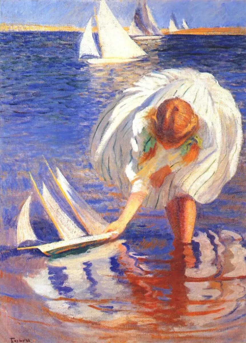 Girl with Sailboat (1899) Edward Charles Tarbell.