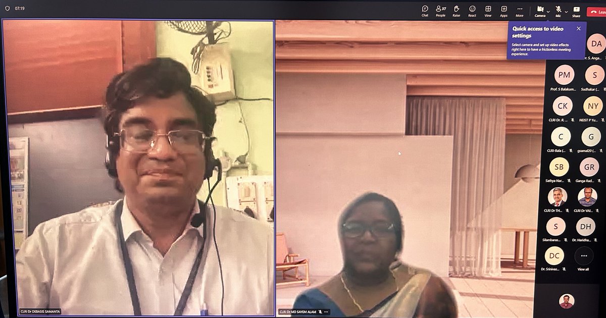 1/2 Science Seminar on Polymers and Nanomaterials in Honour of Dr Jaisankar Chief Scientist & Dr Sugunalakshmi Chief Scientist Polymer Science & Tech Dept. on the occasion of their Superannuation held @clriindia (Virtual Seminar) @CSIR_IND @DrNKalaiselvi @kjsreeram