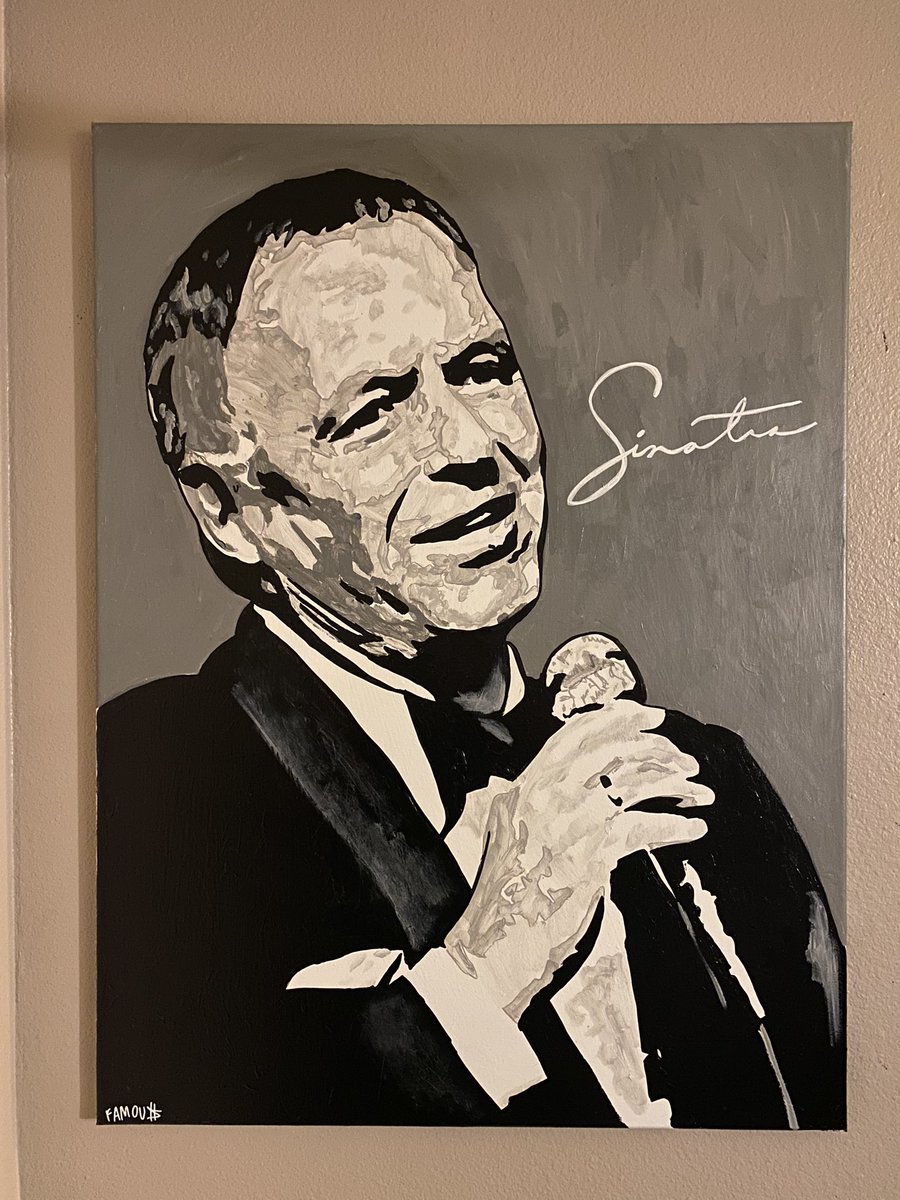 Frank Sinatra 30x40 inch acrylic painting on canvas by #JohnFamousArt #FrankSinatra #Sinatra #Classic #Mob #Gangsta #Gangster #LasVegas #Vegas #MyWay #Legend #Icon #ThatsLife #OldBlueEyes #EverybodyLovesSombody #FlyMeToTheMoon #NewYork #ComeFlyWithMe @sinatra