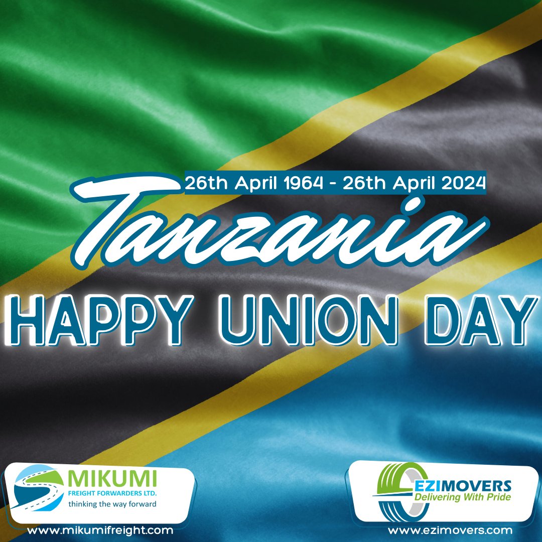 Happy Union Day, Tanzania! Celebrating the union of Zanzibar and Tanganyika, this day signifies strengthened cooperation and unity among people. Here's to healthy business partnerships throughout Africa and beyond! 

#tanzaniaunionday #businessinafrica