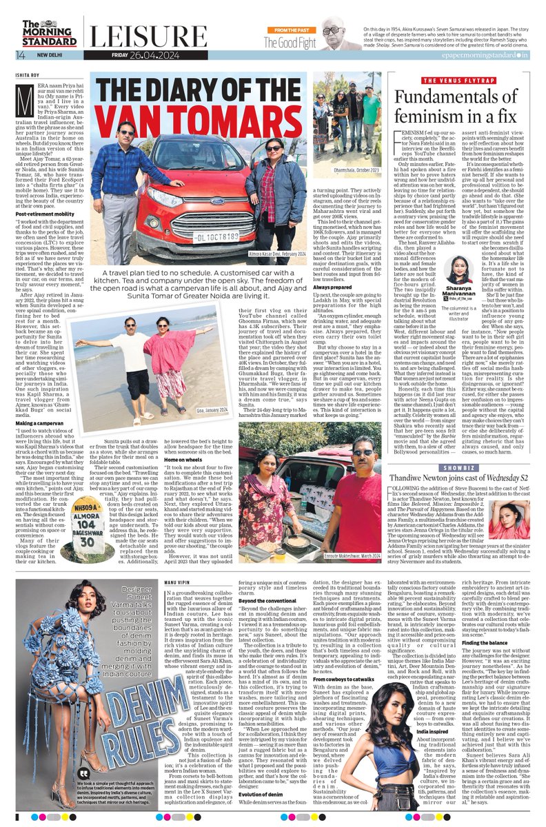 In today's @TheMornStandard, the freedom of the open road, a customised car and a travel plan tied to no schedule is what a campervan life is about, and Ajay and Sunita Tomar of Greater Noida are living it. @santwana99 @Shahid_Faridi_ @Paro_Ghosh Read: newindianexpress.com/cities/delhi/2…