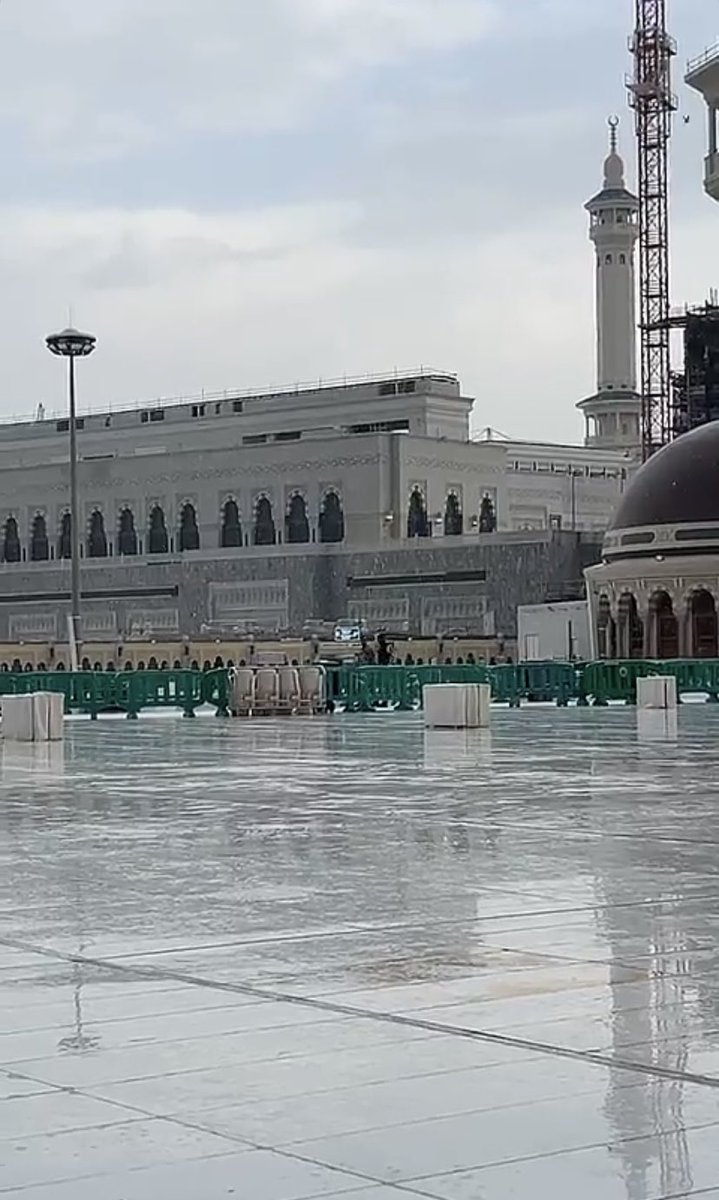 Rain in Masjid Al Haram earlier today..