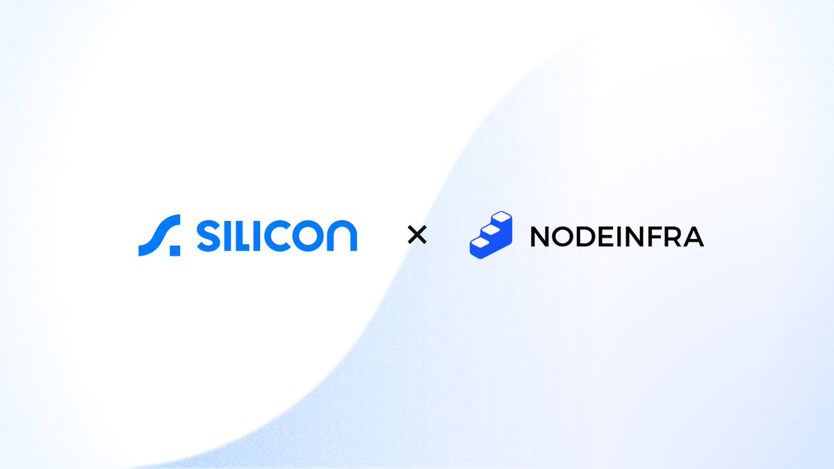 ￼📣Silicon x Nodeinfra Official Partnership Announcement We are excited to announce a partnership with @nodeinfra ￼ 🤝 #Silicon #SiliconNetwork #SiliconInnovation