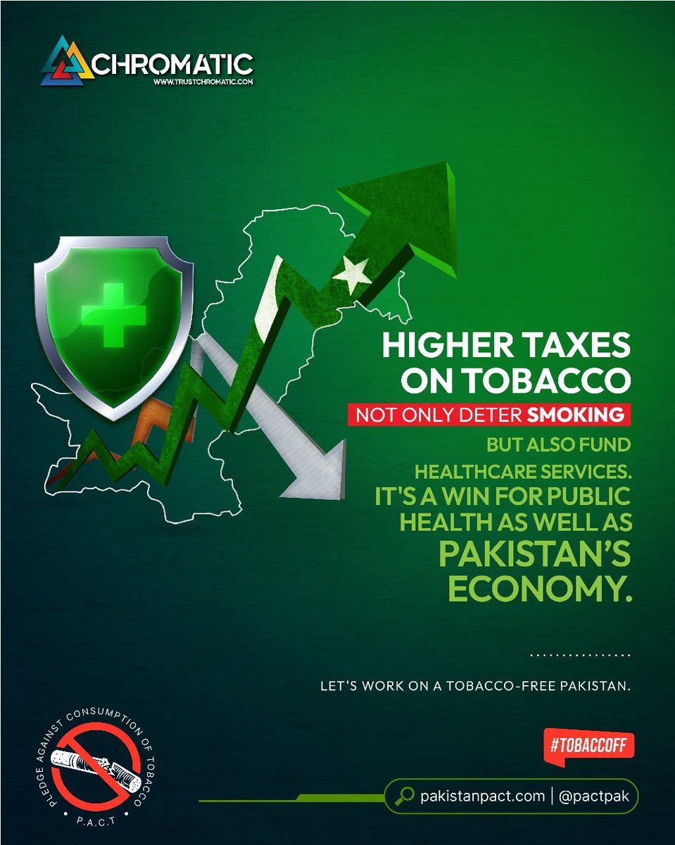 Higher tobacco taxes may discourage smoking habits, but they also play a vital role in funding healthcare services. It's a win-win situation for public health and Pakistan's economy. Let's work together to promote healthier habits and a stronger economy.
#IncreaseTobaccoTax