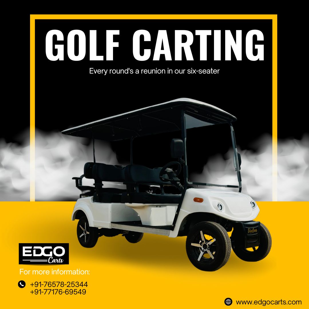 'Luxury meets functionality in this sleek six-seater, where every seat is the best seat.'
#ElectricVehicles #GoGreen #EcoFriendly #DriveInStyle #GolfLife #GolfCartLife #golfcartadventures #ecofriendlytravel #EdgoOnTheGreen #SwingInStyle #edgoelectric #DriveElectric #Drivewithedgo