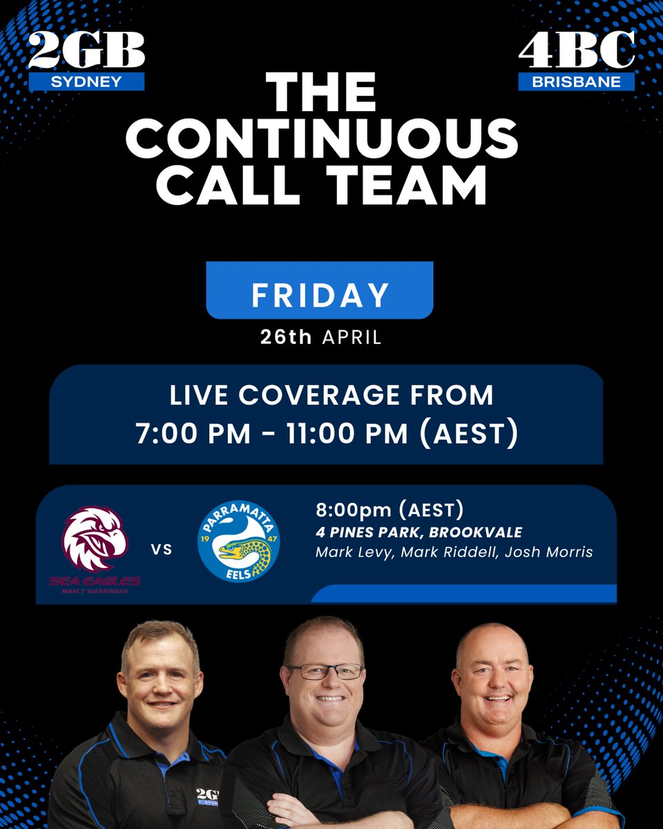 Almost time for Friday night footy! @marklevy2gb @ContinuousCall