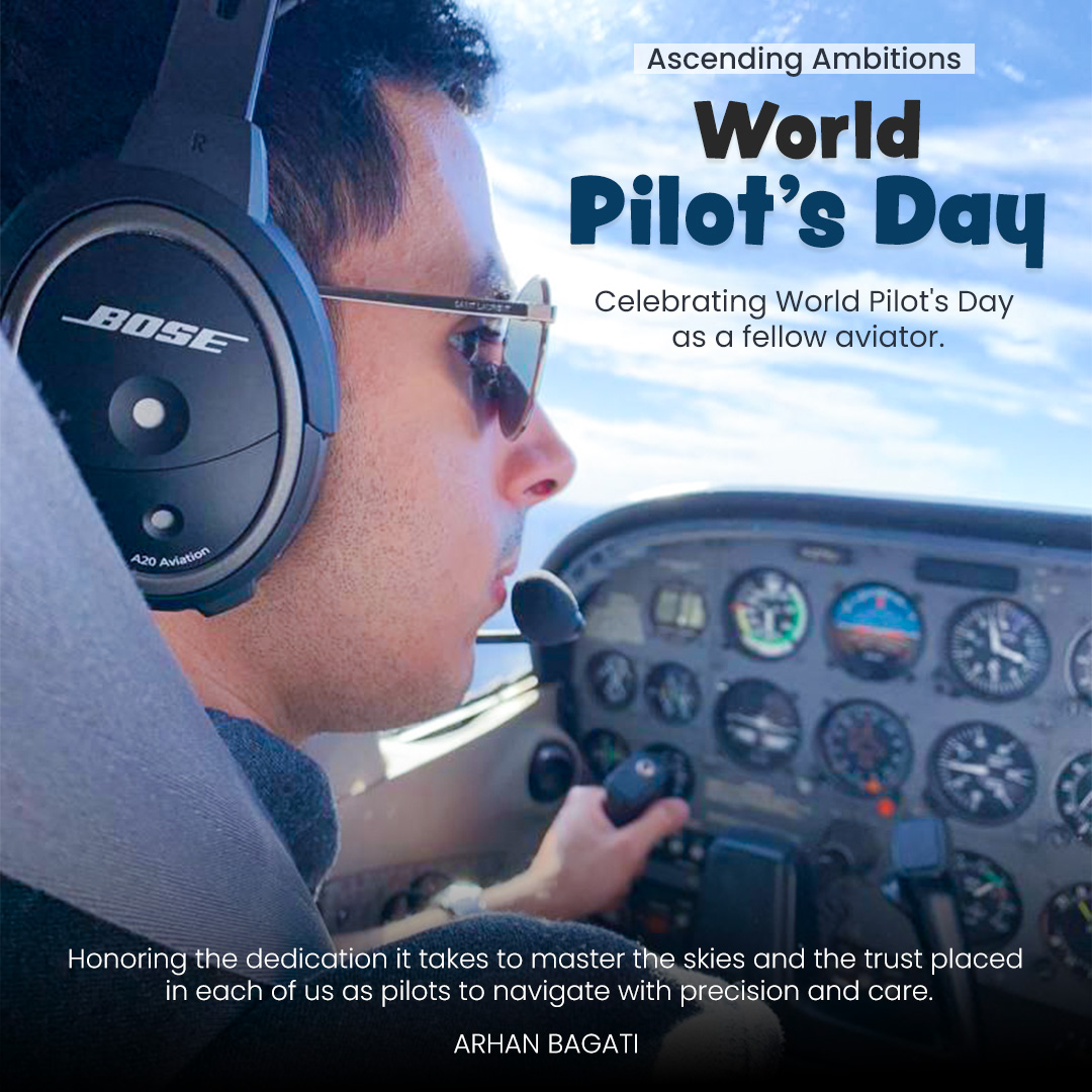 Charting the Skies on World Pilot's Day: Saluting the skill and dedication of pilots worldwide. Their expertise ensures our journeys soar high and safely. 

To all my fellow aviators, keep navigating with excellence. ✈🌐 

#WorldPilotsDay