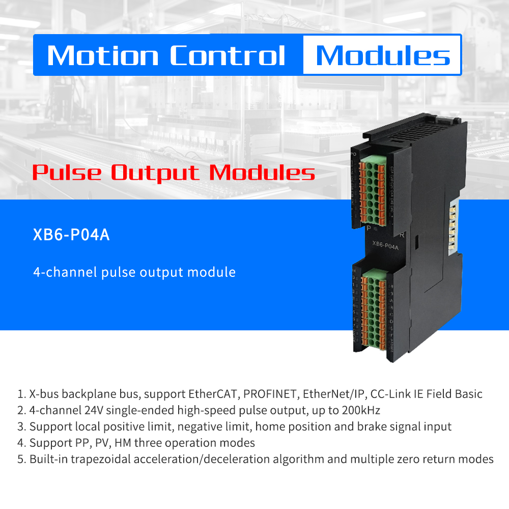 solidotech's tweet image. Pulse Output Modules：XB6-P04A. Equipped with x-bus backplane bus.  Support #EtherCAT, #PROFINET, #EtherNetIP, ect
