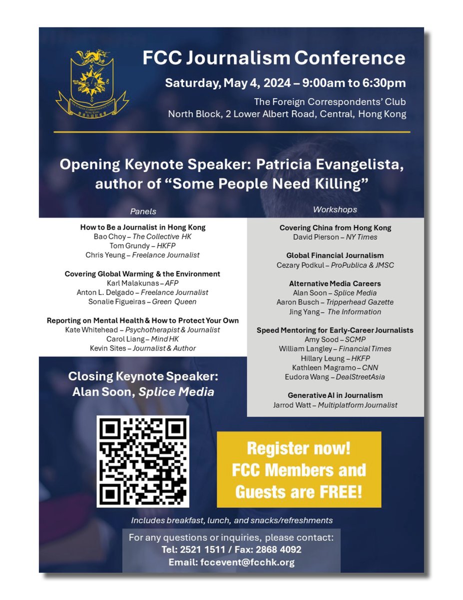 🇭🇰 Hong Kong bound 🇭🇰 Excited to join @NapolitanoDean, @karlmalakunas and Sonalie Figueiras next weekend at @fcchk's journalism conference to talk about covering global warming and the environment. Grateful for the busy travel month!