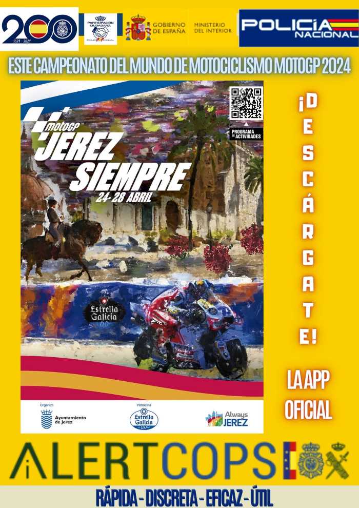 jerezsinfro's tweet photo. 🚨 ALERCOPS: Vigilando el Circuito de Jerez para un MOTOGP 2024 inolvidable
@policia
#MOTOGP2024 #JerezdelaFrontera #ALERCOPS #Seguridad #VigilanciaInteligente
https://t.co/vws7F7QkMa https://t.co/3kz0KVgcCy