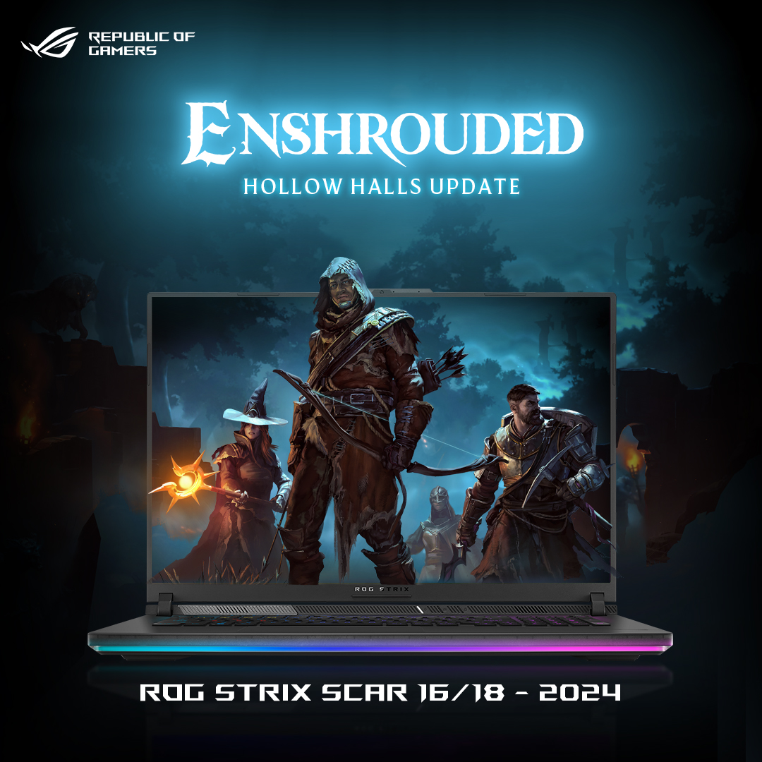 Enshrouded just got its first update and @KeenGamesStudio didn't hold back on this one!

Embark on this new journey through the Hallow Halls with the ROG Strix Scar 16/18💪

Like this post and retweet for a chance to win!
Ends May 1st. 5 winners

👉rog.gg/ROGxEnshrouded