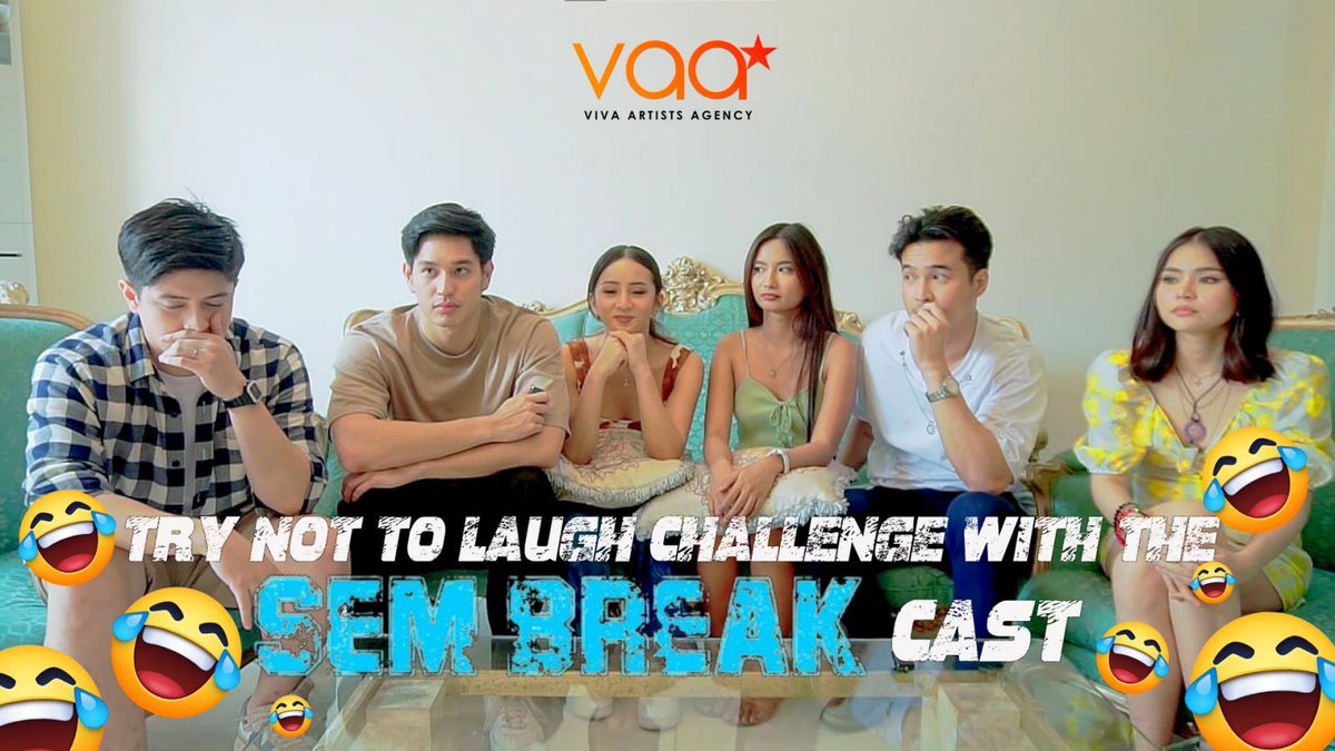 The cast of Sem Break doing the Try Not To Laugh Challenge. Find out who is the last man standing 🏆

Watch it here: youtu.be/kkgzNCAv0Yo

‘SEM BREAK', A six part Viva One Original Series starting May 10 on Viva One 🎬

#SEMBREAK #KrisshRome #HyGab #AubreyCaraan #KeannJohnson