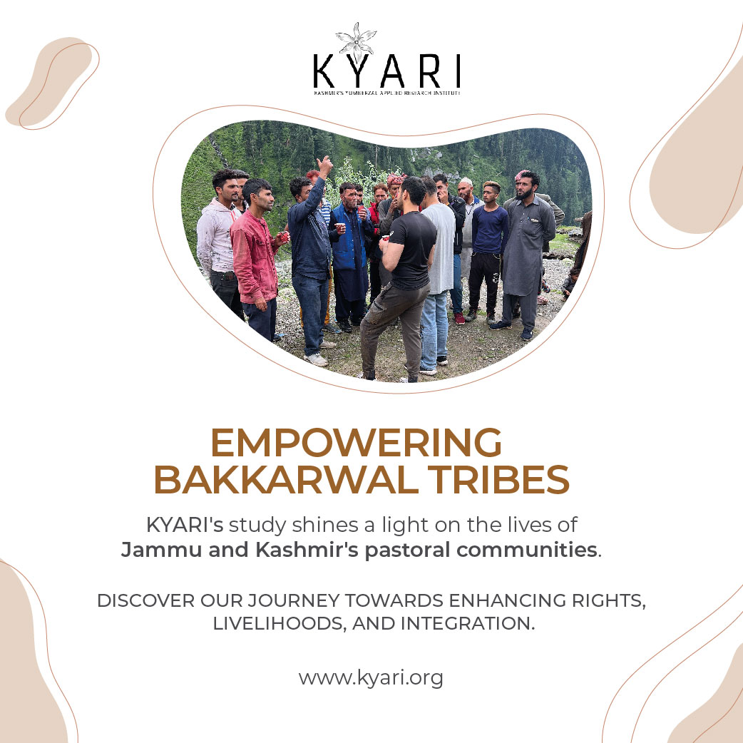 Diving Deep into the Heart of Kashmir 🌄 Explore KYARI's groundbreaking case study on the Bakkarwal Tribal Pastoralists. Uncover our efforts towards rights, development, and sustainable livelihoods in J&K. Read the full study here: kyari.org/assets/docs/ba… #KYARIInsights