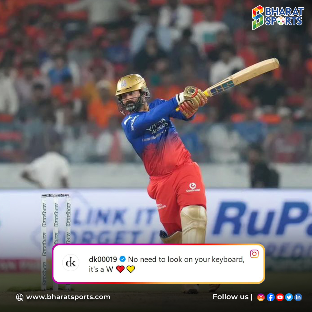 'DK never fails to entertain! 🎉🔥 What a match! Congrats to Dinesh Karthik and the team! 💪
#DineshKarthik #RCB #SRHvsRCB #Cricket #IPL2024 💪🎉 
#bharatsports #rcb #Hyderabad #matchday #T20WorldCup2024 #subhmangill #GujaratTitans #RishabhPant #MohitSharma #KKRvsPBKS  #DCvsGT