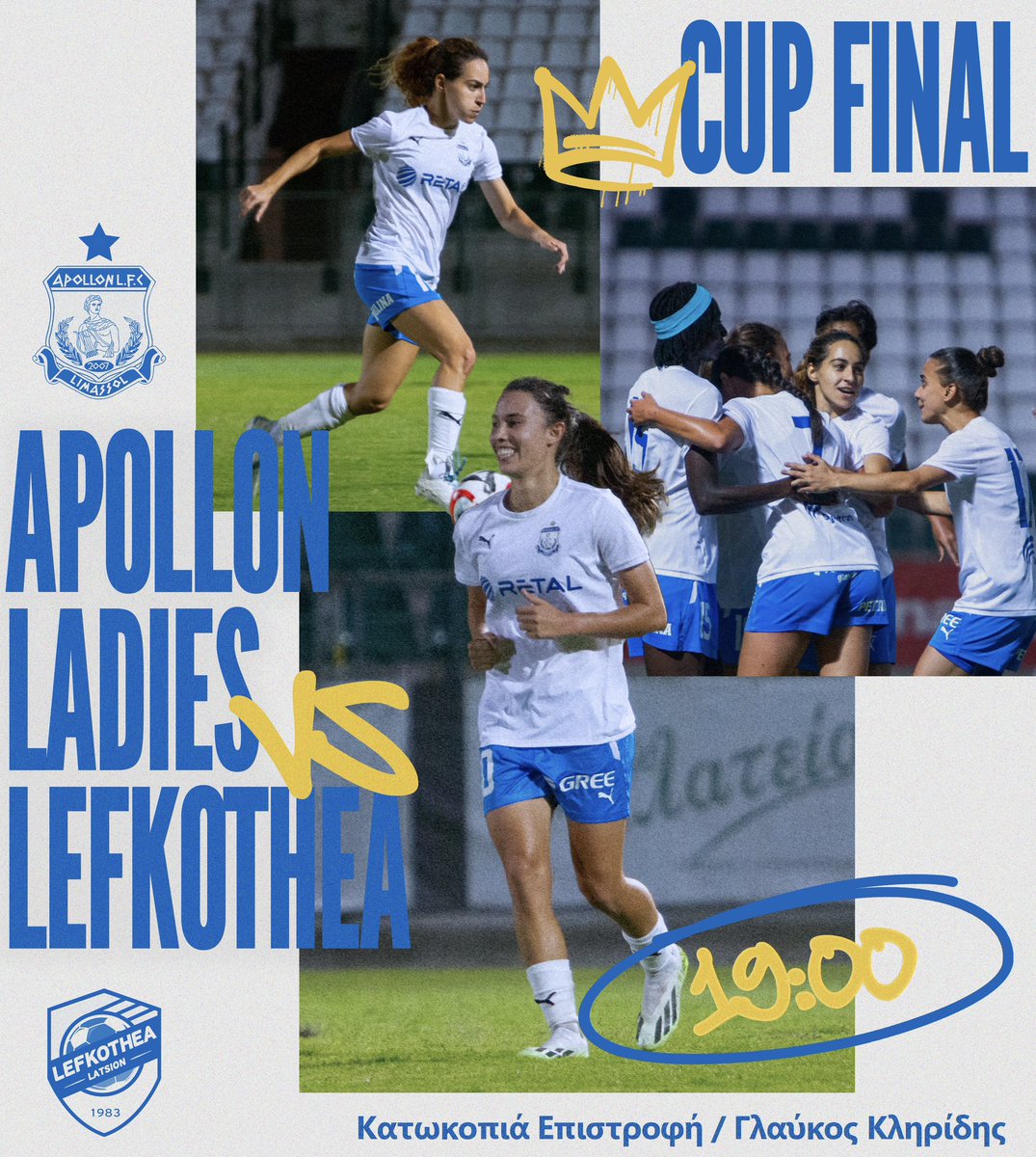 𝐁𝐢𝐠 𝐍𝐢𝐠𝐡𝐭 🔵⚪️🏆

🆚 Lefkothea 
⌚️ FRI | 19:00 
🏟️ Katokopia-Epistrofi Stadium
#weareapollonladies