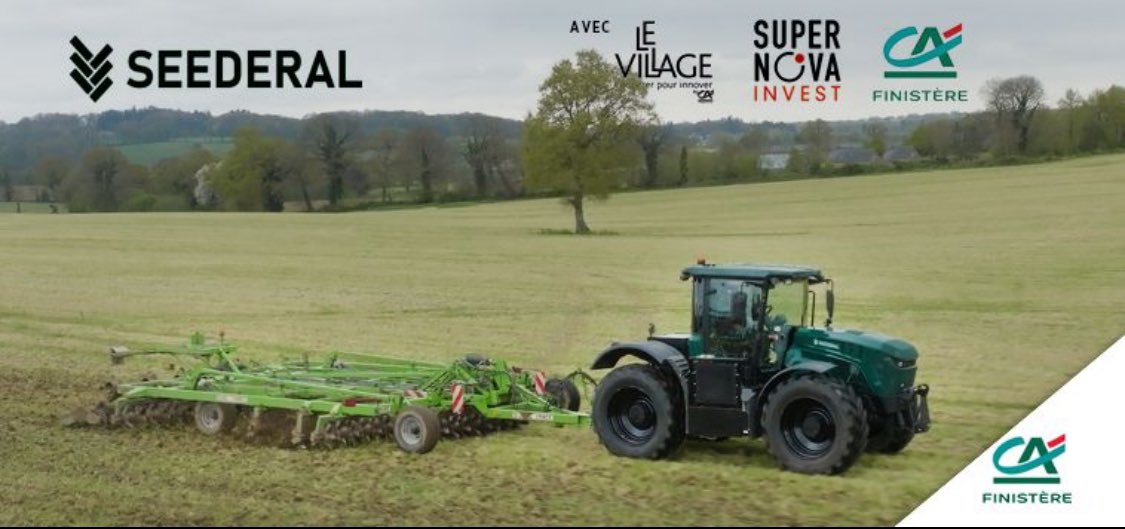 La start-up bretonne #Seederal annonce une levée de fonds de 7,1 millions d’euros menée auprès de @SupernovaInvest pour accélérer le développement de son tracteur électrique.
C’est le 1er investissement du fonds sur l’AgriFoodTech lancé avec le @CreditAgricole 
@VillageCABrest