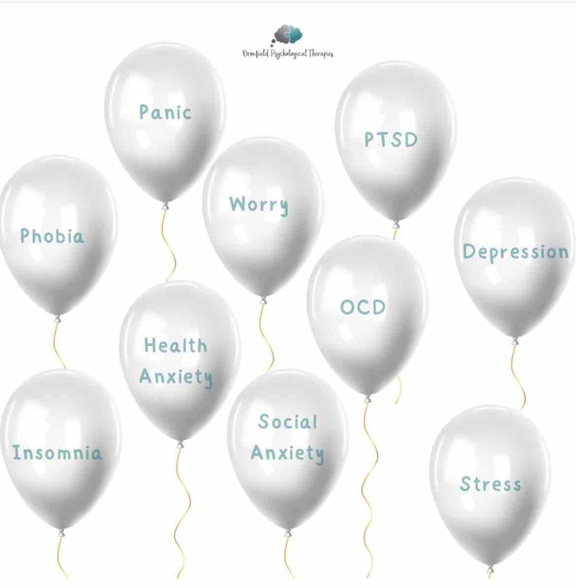 🎈Some of the issues we treat 🎈#panic #ptsd #SocialAnxiety #depression #ocd #worry #phobias #HealthAnxiety #agoraphobia #anxiety #AnxietyHelp #AnxietyTherapy #DepressionHelp #DepressionTherapy #dronfield #CognitiveBehaviouralTherapy #counselling #emdr #psychotherapy #derbyshire