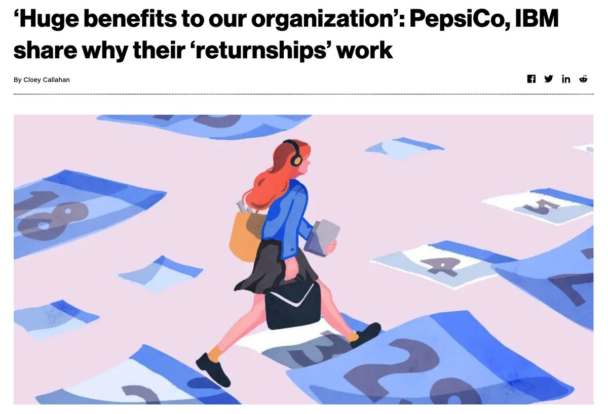 'Huge benefits to our organization': PepsiCo, IBM share why their 'returnships' work  ow.ly/rjST50Rii57

#HR #Culture #EmployeeExperience
