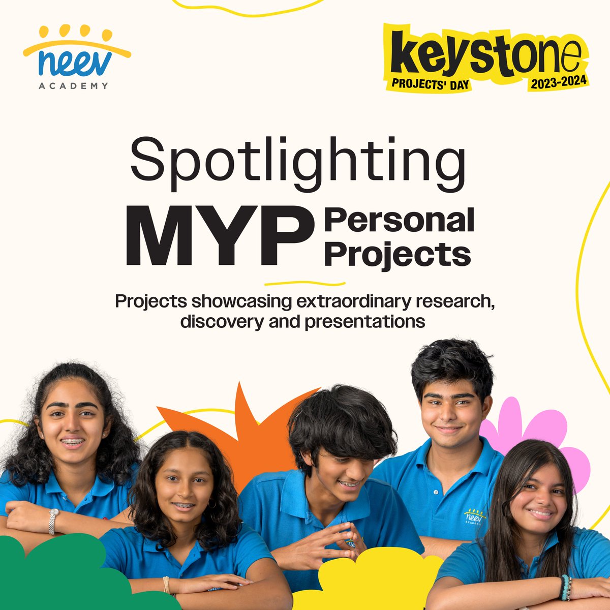 Every year, students at the Neev Academy work on personal projects on topics across fine arts, literature, science, economics, music and more.
We're spotlighting 5 MYP personal projects based on extraordinary research, discovery and presentation e.issuu.com/embed.html?d=m…  #MYPX2024