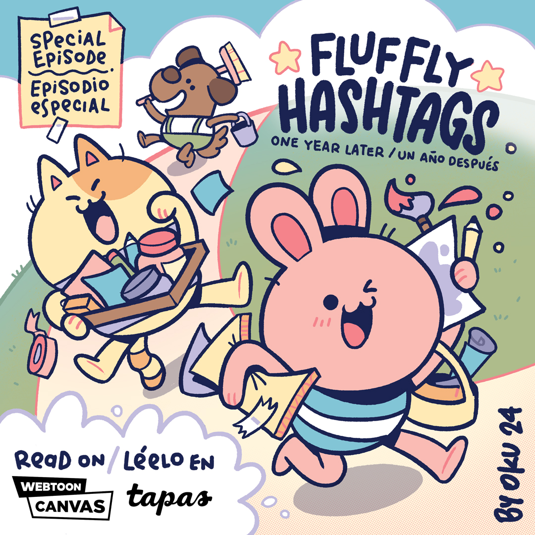 okuworks's tweet photo. Special episode! Fluffy Hashtags ~ One year later 🐰🐱🐶 What are Bunejo, Cato and Peg doing? Read it for free on Webtoon Canvas and Tapas.  Thanks for all the support!

WEBTOON ☆ https://t.co/1J7tUECWmZ
TAPAS ☆ https://t.co/yZTZ4sdHHE
#comic #webcomic #FluffyHashtags https://t.co/nTp9dgwzyj