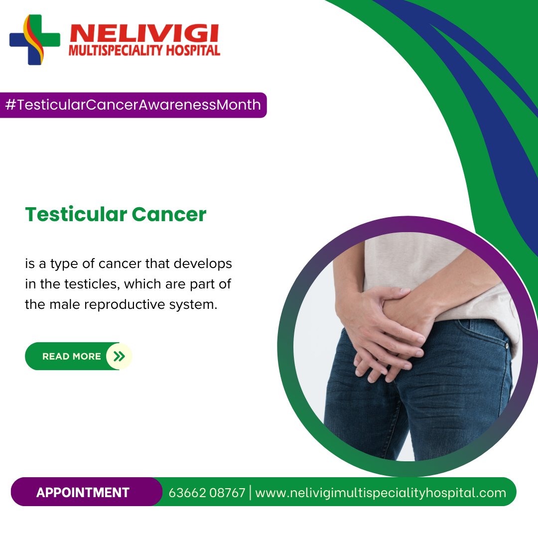 #TesticularCancer is a type of cancer that develops in the testicles, which are part of the male reproductive system.

Website: nelivigimultispecialityhospital.com Call us @ 08048668768

#TesticularCancerAwareness #testicular #testisies #menshealth #NelivigiMultispecialityHospital #Bangalore