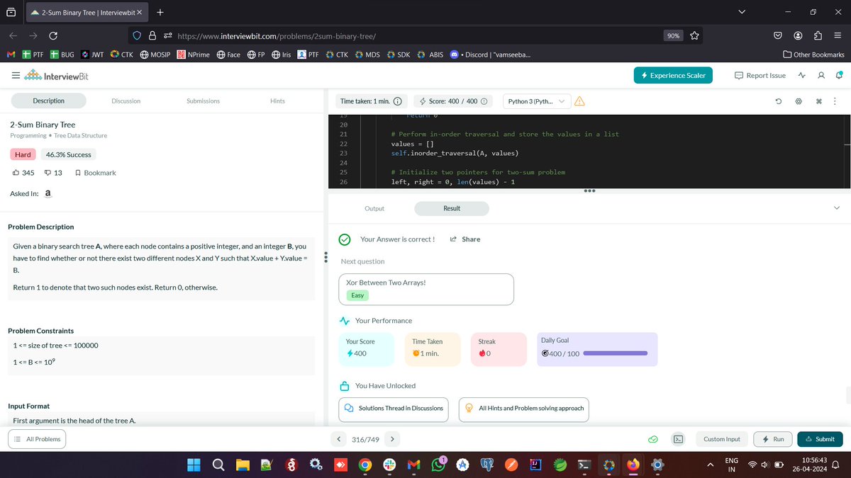 vamsee2309's tweet image. #Scaler #365DaysOfCodeChallenge2024 #InterviewBit #Day116 #PythonCoding #CodeImprovement