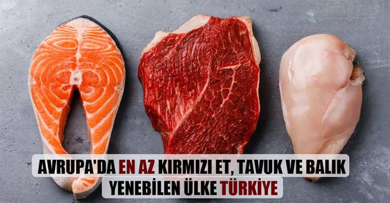 Avrupa'da en az kırmızı et, tavuk ve balık yenen ülke Türkiye oldu. (Eurostat) Tarım ve hayvancılık ülkesiydik Ovalarla, meralarla.., Dört yanı denizlerle çevriliydik Sebep olanlar çok yaşa Yaşasın vejetaryenlik