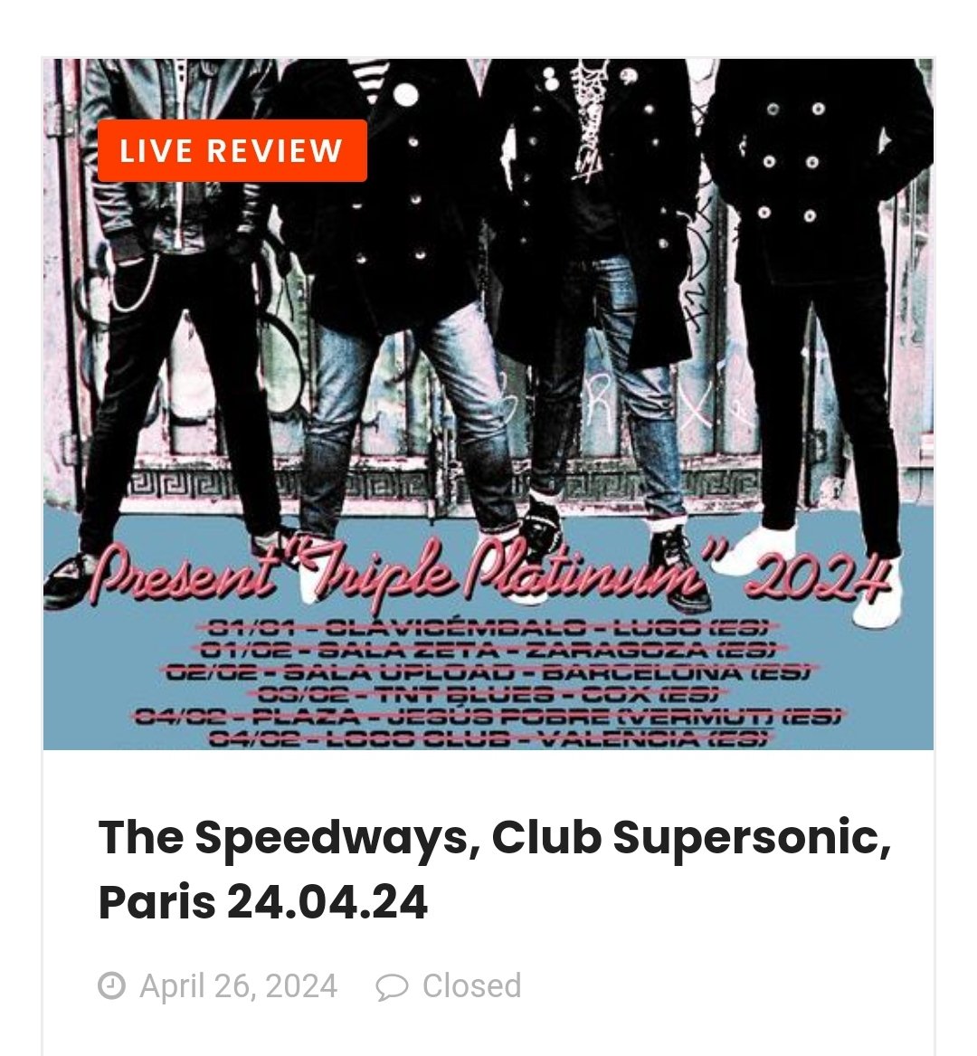 Domnotdon (@tomdondom) on Twitter photo rpmonline.co.uk/?p=24630 <a href="/MartinCham666/">Martin Chamarette (adopt a mutt)🐾🏳️🌈🇪🇺🏳️⚧️</a> caught @thespeedways <a href="/Beluga_Records/">Beluga Records</a> when they played Paris- Hit the link and check out the fine review of the UKs finest Powerpop exponents rpmonline.co.uk/?p=24630 <a href="/MartinCham666/">Martin Chamarette (adopt a mutt)🐾🏳️🌈🇪🇺🏳️⚧️</a> caught @thespeedways <a href="/Beluga_Records/">Beluga Records</a> when they played Paris- Hit the link and check out the fine review of the UKs finest Powerpop exponents