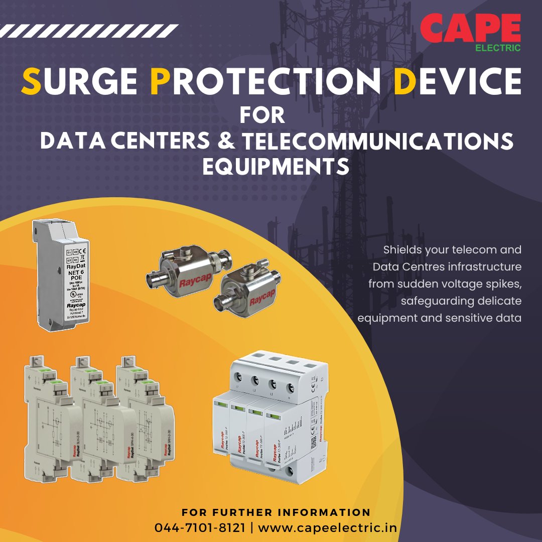Surge Protection Devices designed for Telecom and Data Center equipment! ⚡🛡 Shield your valuable electronics from unexpected power surges, worry-free.

Reach out to us: zurl.co/lYe6

 #surgeprotection #surge #surgeprotectiondevice #surgeprotector #lightning