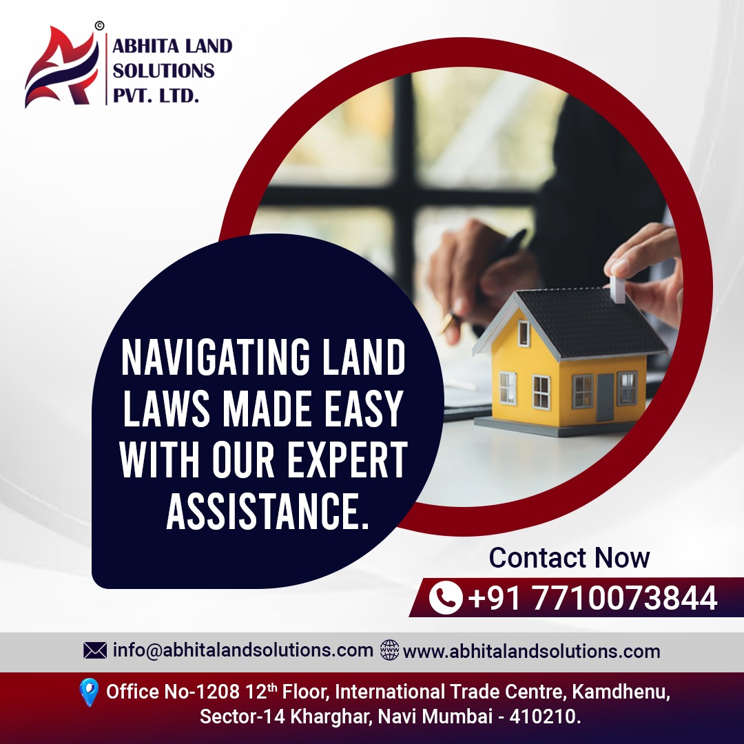 Unlocking the secrets of land laws with ease, thanks to our expert guidance. 
#ExpertAssistance #LandMatters #PropertyRights #LandRights #LegalAdvice #LegalServices #LegalSolutions #LegalAdvocate #landsolution #landservice #LegalExperts #abhitalandsolutions #pune #kharghar