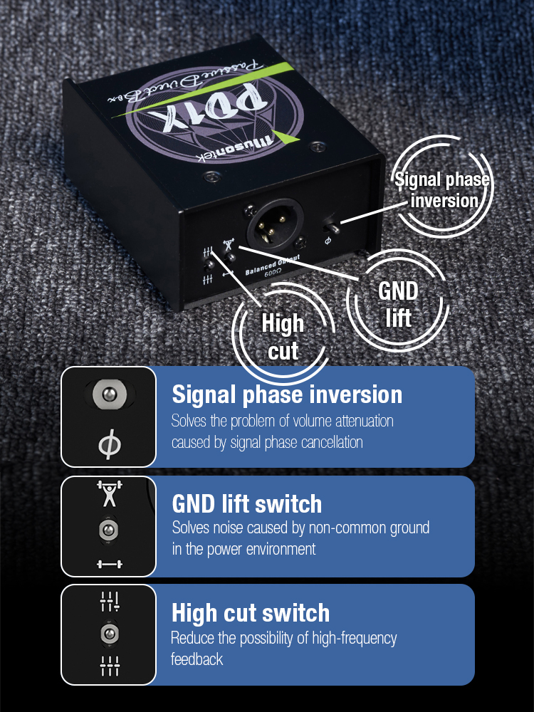 realRoxtone's tweet photo. Musontek Passive D.I Box
Designed for zero-error live performances and broadcasts.
Converts instrument signals into low-impedance balanced signals.
And meanwhile providing rich peripheral functions to meet any on-site environment.

#DIBOX #DI https://t.co/cbb8fxNcYR
