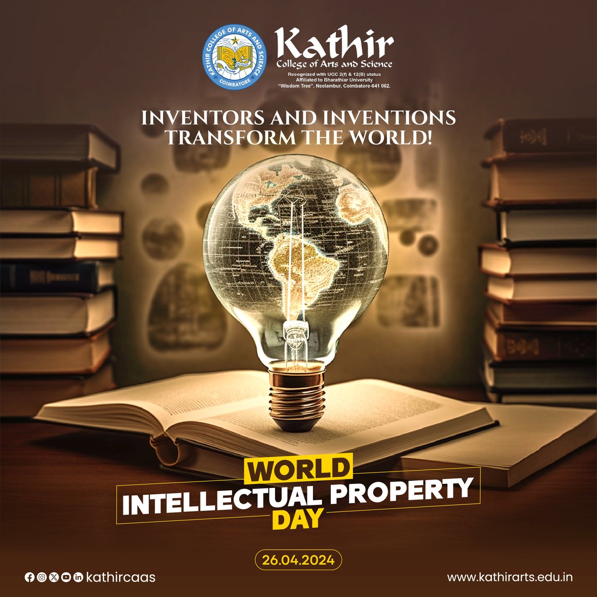 Exploring creativity, protecting innovation. Today, we celebrate the power of ideas and the importance of intellectual property rights in driving progress.

#kathircaas #intellectual #science #worldintellectualpropertyday2024 #sciencefiction #coimbatore