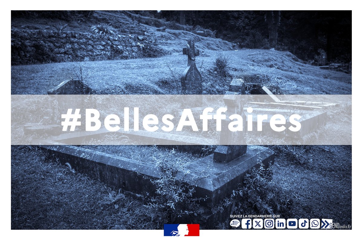 #BellesAffaires 💪 Non ! Nous ne sommes pas dans #Fallout. Les gendarmes d'#Alsace ont démantelé un réseau de pilleurs de cimetières. Ils dérobaient des objets composés de métaux précieux. ➡️ 310 victimes recensées ➡️ 175 000€ de préjudice estimé