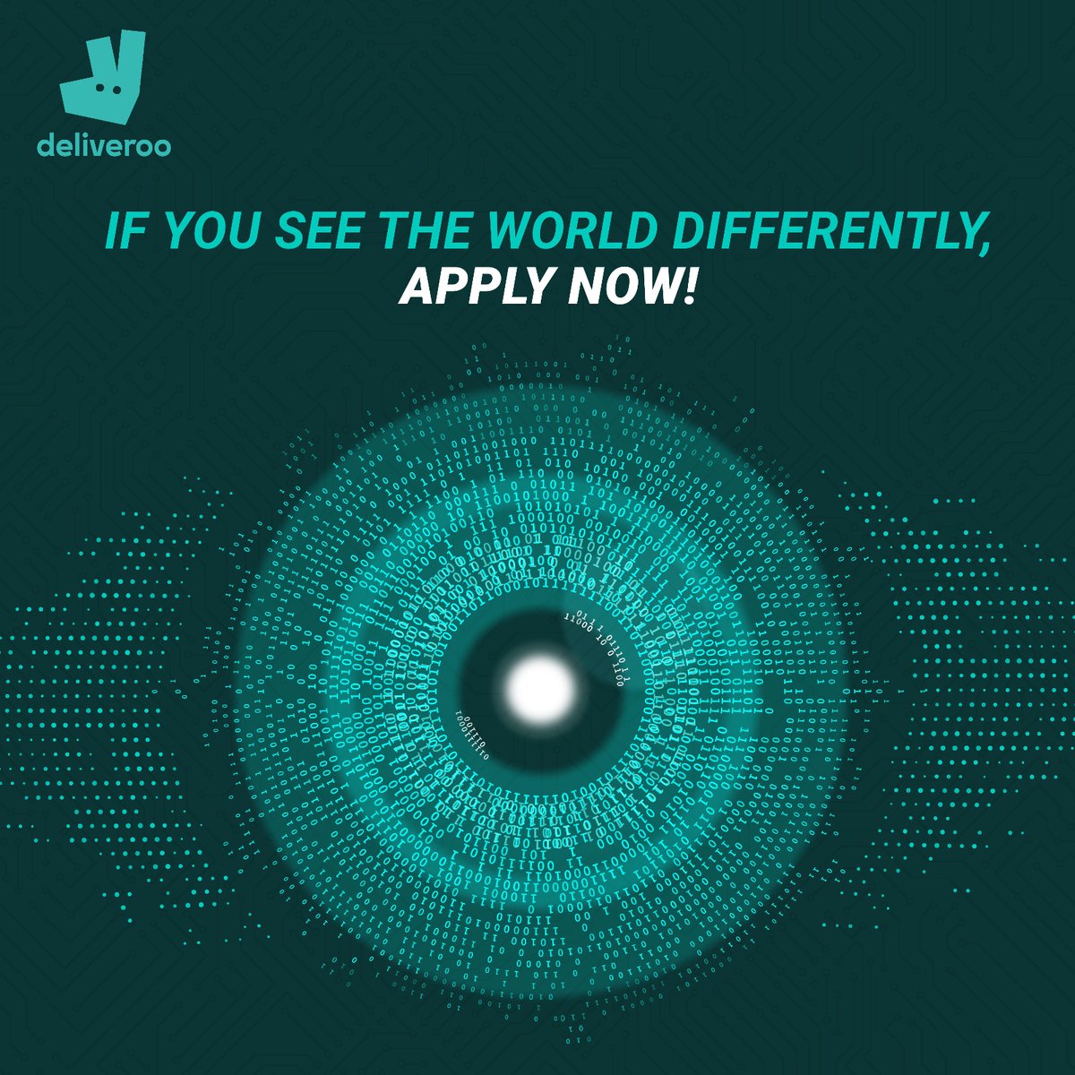 🖥️ If you see the world in 1's and 0's and want to work with like-minded people, then Deliveroo IDC is the place for you.

Join us: careers.deliveroo.co.uk/jobs/?location… 

#DeliverYOU