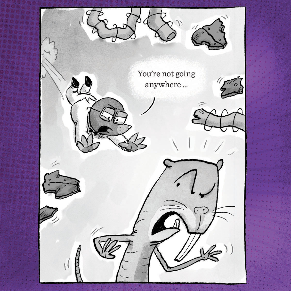 Jamesfoleybooks's tweet photo. Get him, Max!

Secret Agent Mole book 3: DR NUDE is out now.

Buy it here: https://t.co/xMPzfMp5q8

@ScholasticAUS #SecretAgentMole #LetsRockAndMole https://t.co/7YfcJOpYdb