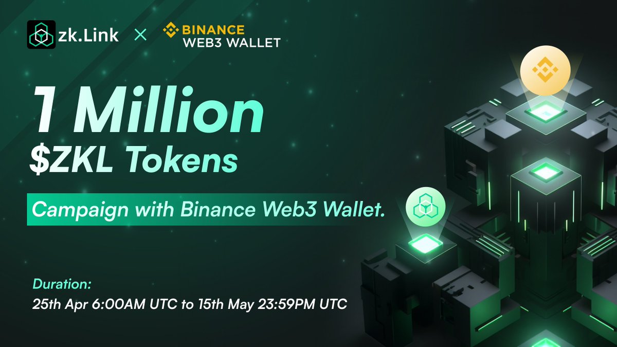 💥 We're thrilled to join forces with @Web3WithBinance for the #Binance Web3 Wallet Campaign! From now till 16th May, complete tasks from various Dapps (including @LayerBankFi @izumi_Finance @native_fi & @zkDXio ) within the zkLink Nova ecosystem to claim your share of 1
