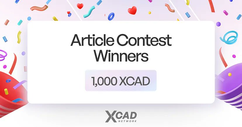 After numerous entries and a lot of internal discussions, we are now happy to announce the winners! 

To recap, a prize pool of 1000 XCAD tokens is divided amongst the top 5 winners.
#iweb3 #wormhole3 #Watch2Earn