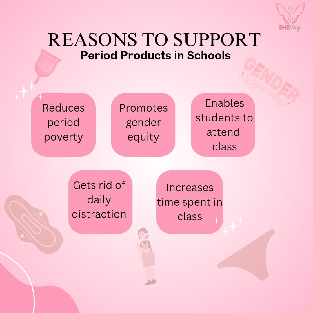 Reasons why menstrual products should be made basic amenities in schools.

#period #menstruation #periodproblems #periods #menstrualcycle #periodpositive #explorepage #womenshealth #menstruationmatters #menstrualhealth #women #explore #menstrualcup #periodcramps #pms #love