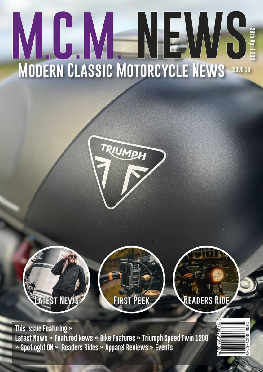 Just Dropped Issue 19 - Modern Classic Motorcycle News 

Just dropped today issue 19 dated 26th...

Read more here: modernclassicbikes.co.uk/just-dropped-i… 

#IndustryNews #LatestNews #MCMNewsMagazine #bonneville #BSAMotorcycles #CafeRacer #custommotorcycles #Honda #Kawasaki #KawasakiZ900RS #...