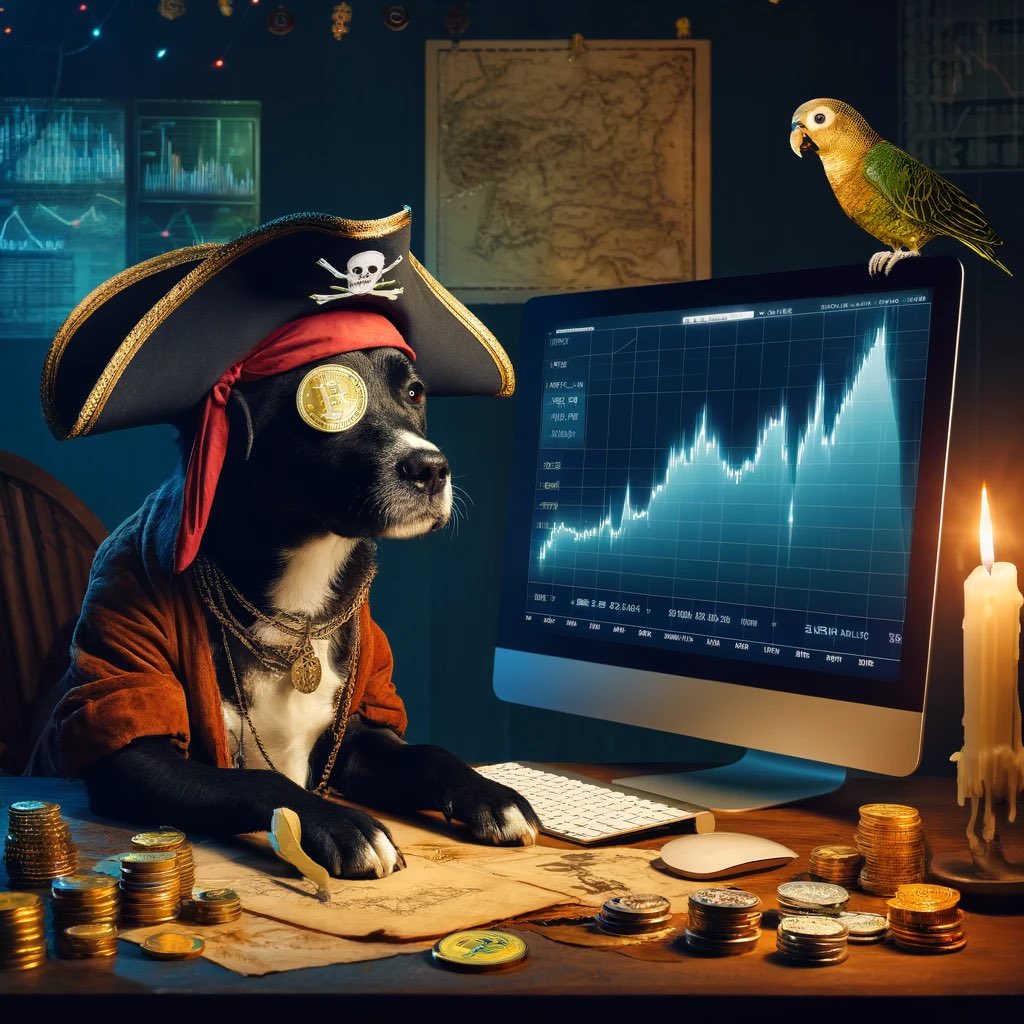 Ahoy, #crypto enthusiasts! 🏴‍☠️🌊 Bitcoin's journey through the digital seas remains adventurous! Despite recent market turbulence, the grand ship #BTC continues to spark optimism among the bull-hearted sailors betting on a bull run ahead. Keep yer eyes on the horizon,
