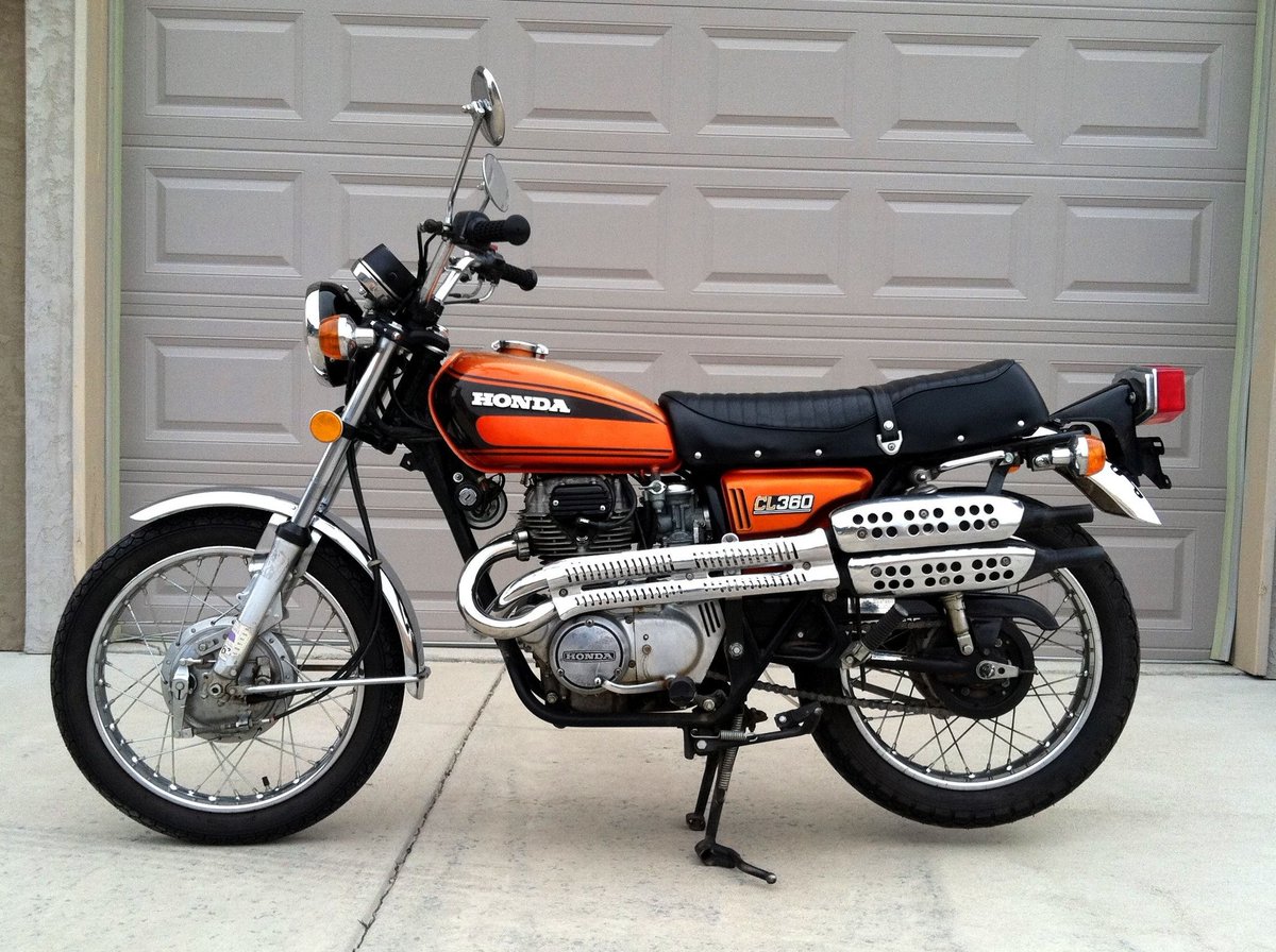 1975 Honda CL360 K1 source: tinyurl.com/47pkuyen #ClassicMotorcycles