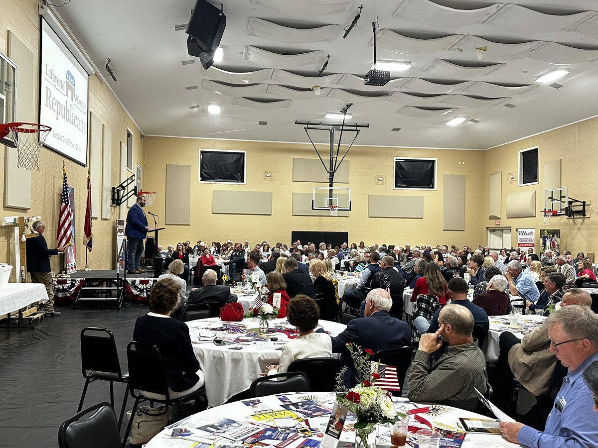 The Lafayette County Lincoln Day started with a power outage from a passing storm. By the time we delivered our #AllDayEveryDay message, it had come back on. We will keep the federal government out of our state elections. #MESA #MoSos
334 miles driven.