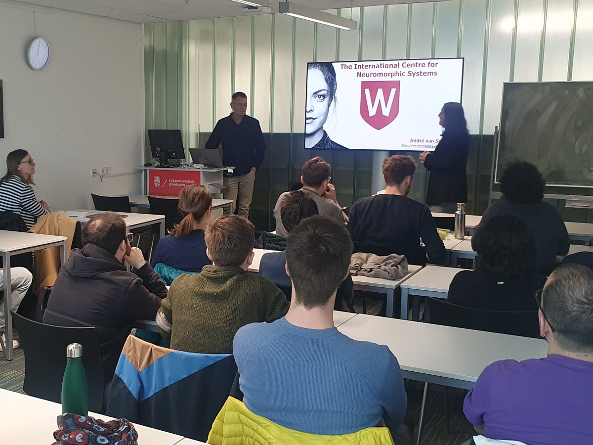 International Centre for Neuromorphic Systems (@the_icns) on Twitter photo Thanks to <a href="/univgroningen/">University of Groningen</a> for hosting Prof André van Schaik who gave a presentation on the DeepSouth #neuromorphic supercomputer this week. It's great to see your enthusiasm for this research!
#westernsydneyu #research #innovation #engineering #artificialintelligence #ai Thanks to <a href="/univgroningen/">University of Groningen</a> for hosting Prof André van Schaik who gave a presentation on the DeepSouth #neuromorphic supercomputer this week. It's great to see your enthusiasm for this research!
#westernsydneyu #research #innovation #engineering #artificialintelligence #ai