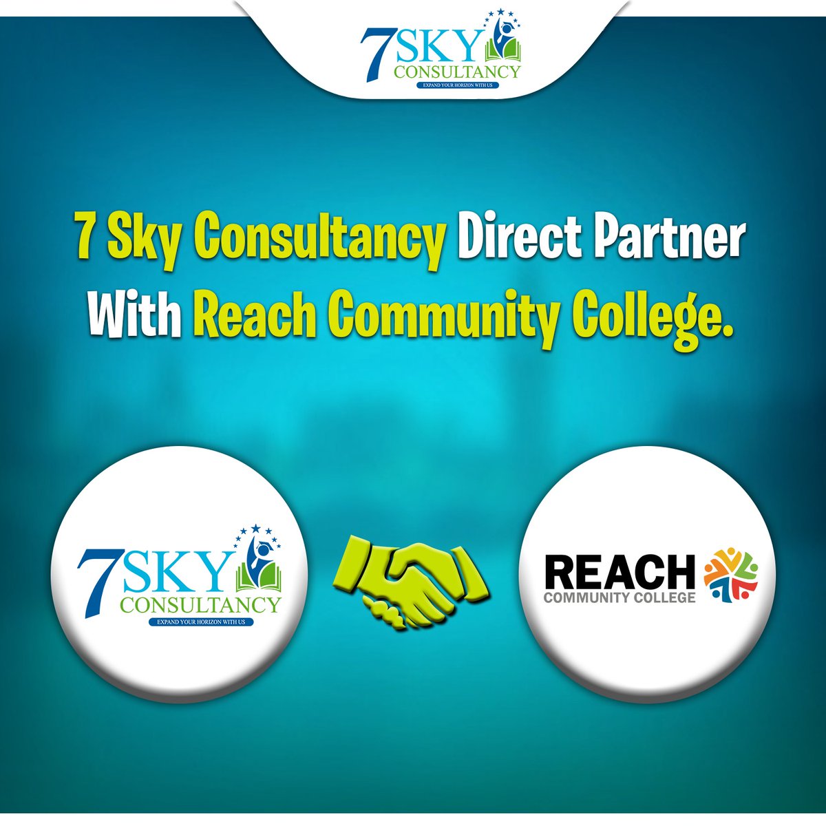 Thrilled to announce! 7 Sky Consultancy #partners with Reach Community College to empower students for career success! This collab offers: - Specialized Training - Expert Mentorship - Career Support Boost Stay tuned for exciting workshops & programs! #Partnership #Education