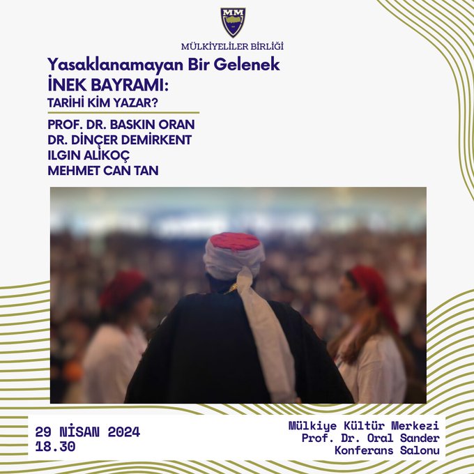 #DayanışmaYaşatır

29 Nisan 2024 18.30'da Prof. Dr. #BaskınOran Dr. #DinçerDemirkentKazgan Başkanı ve İktisat bölümü öğrencisi #IlgınAlikoç ve #MülkiyelilerBirliği Genel Sekreteri #MehmetCanTan`ın katılımlarıyla #İnekBayramı gerçekleştirilecek