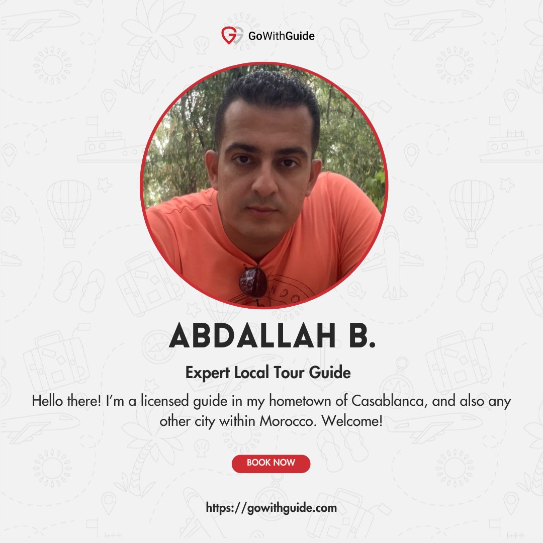 GoWithGuide's tweet image. Welcome to classic #casablanca! Today we’re soaking up the historic city with #localexpert guide Abdallah B. and traveler Ryan A. on a “Wonderful Private Tour!” 
Photo Credits: Ryan A. (traveler) &amp;amp; Abdallah B (tour guide) check him out here! gowithguide.com/supplier/49911
