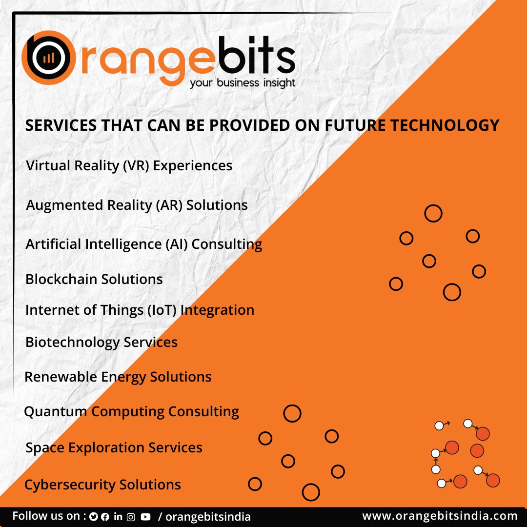 Unlock the potential of tomorrow with our future technology services. Experience efficiency, innovation, and growth like never before!
orangebitsindia.com

#orangebitsindia #vr #ar #FutureTech #InnovationAhead #TechTrends #TomorrowTech #NextGenTech #TechInnovations