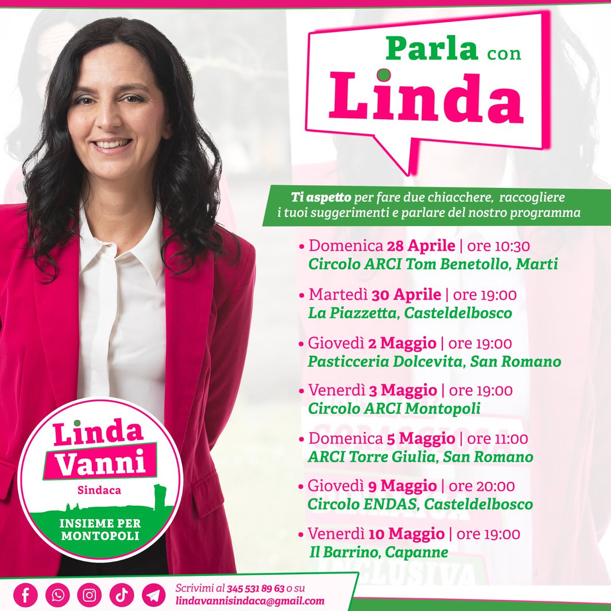 I nostri prossimi appuntamenti 🩷#montopoli #amministrative2024